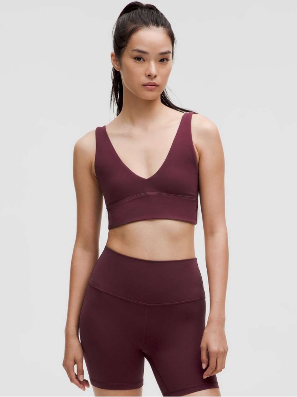 Lululemon Align V-Neck Bra *Light Support, A/B Cup in Garnet Size 6 Small